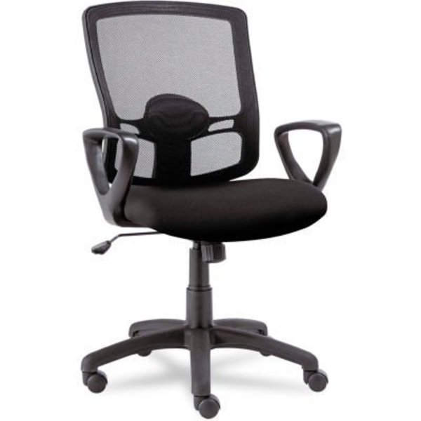 Alera Alera® Mesh Office Chair with Swivel/Tilt - Fabric - Mid Back - Black - Etros Series ALEET42ME10B